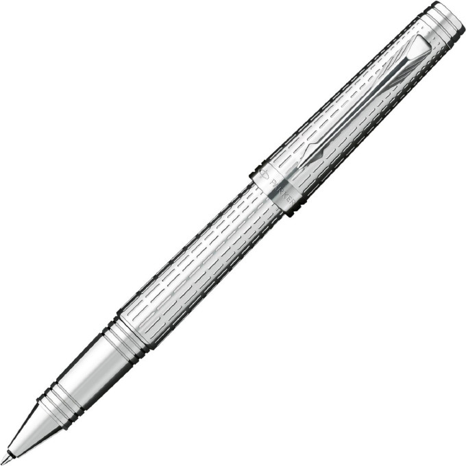 Ручка роллерная PARKER PREMIER DELUXE CHISELLING СЕРЕБРО, F S0887990